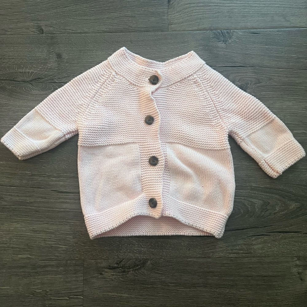 Hanna Andersson pink cardigan size 0-3 months